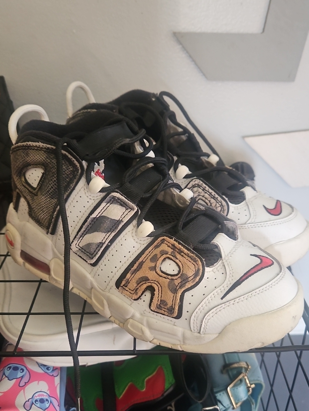 Nike Kids 6y Or Womens 7  White and Black Sneakers with Swoosh